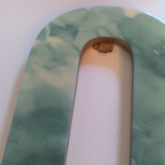 NWT Blue Sky Big Letter 'O' Marbled Alphabet Sign Fall Michael's Wall Home Decor - Picture 5 of 11